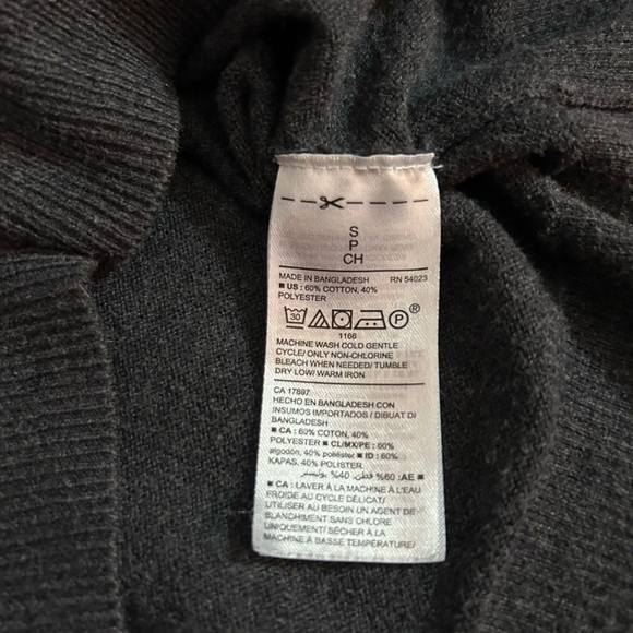 Old Navy Dark Grey V Neck Long Sleeve Sweater Small - Picture 4 of 7